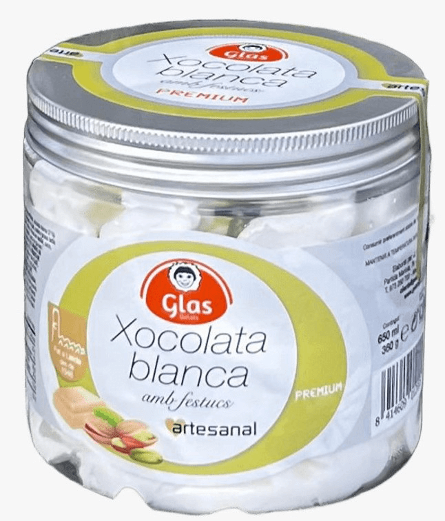 Pot de gelat de Xocolata Blanca amb festucs
