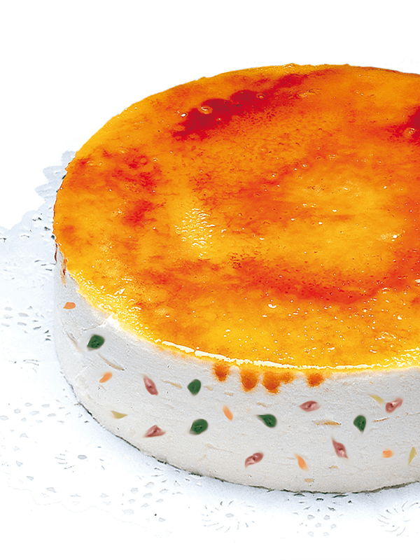 Tarta Tutti-Frutti con yema caramelizada